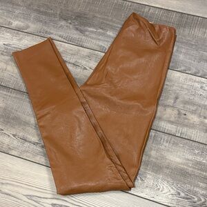 Commando Tan Faux Leather Leggings